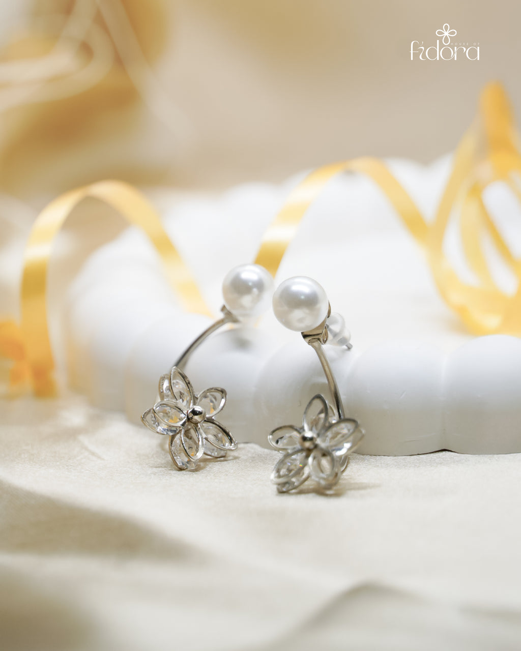 Korean Collection Pear Flower tail earring