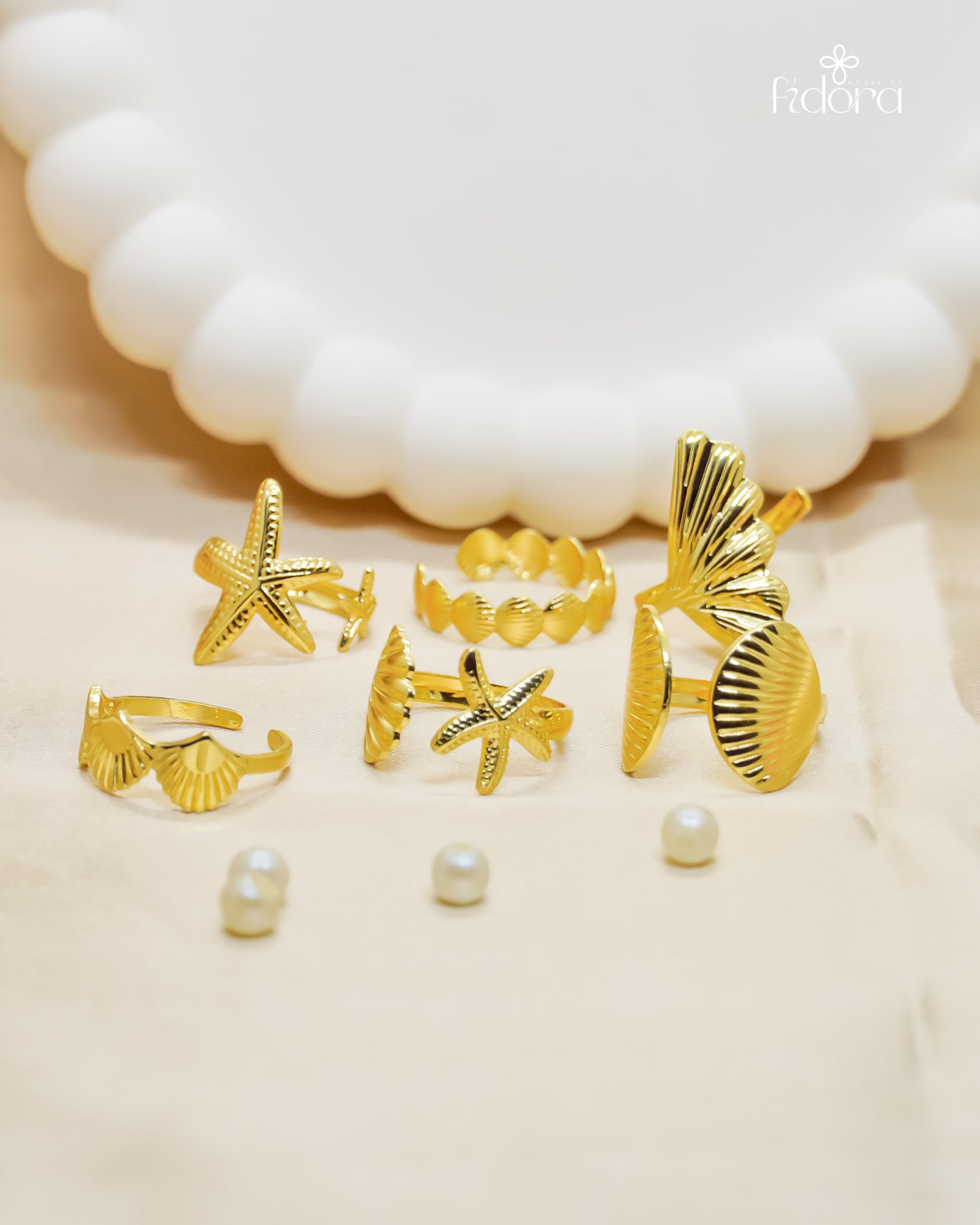 Anti- Tarnish Ring Stack- 6Pcs