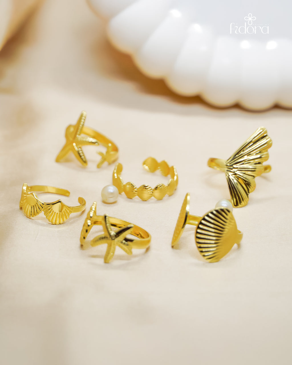 Anti- Tarnish Ring Stack- 6Pcs