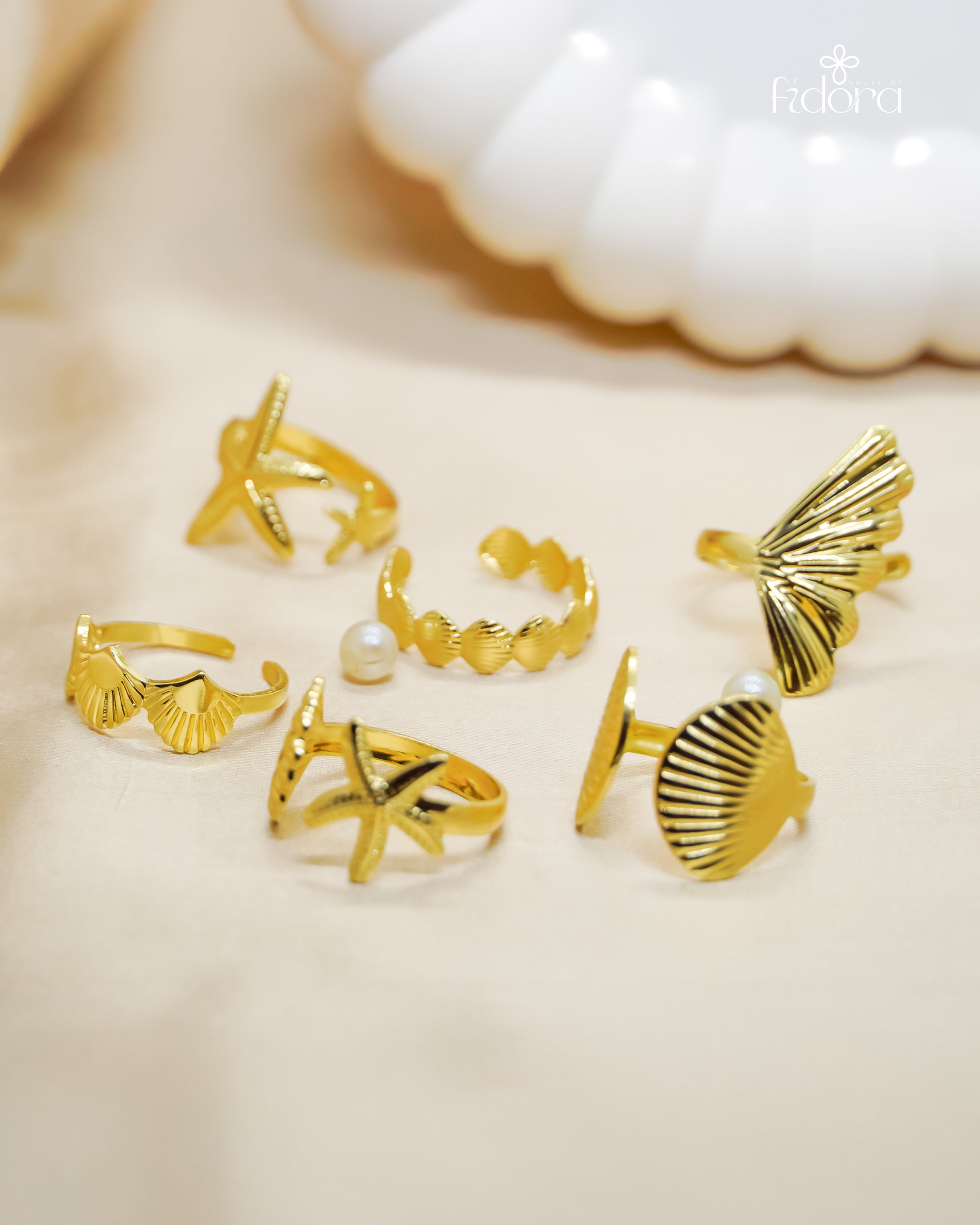 Anti- Tarnish Ring Stack- 6Pcs