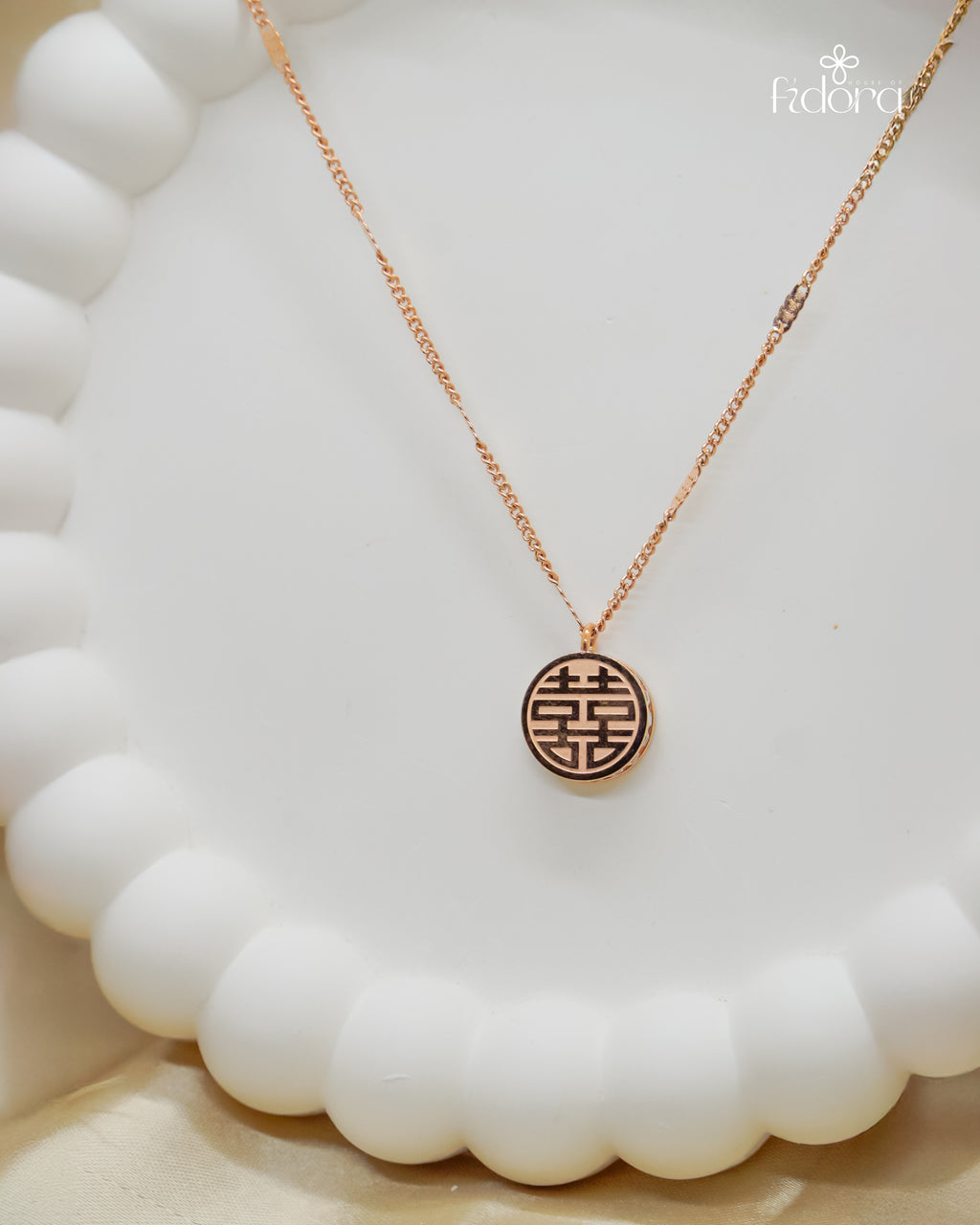 Rose Fold latest design pendant daily wear chain to shop online from House of Fidora. 