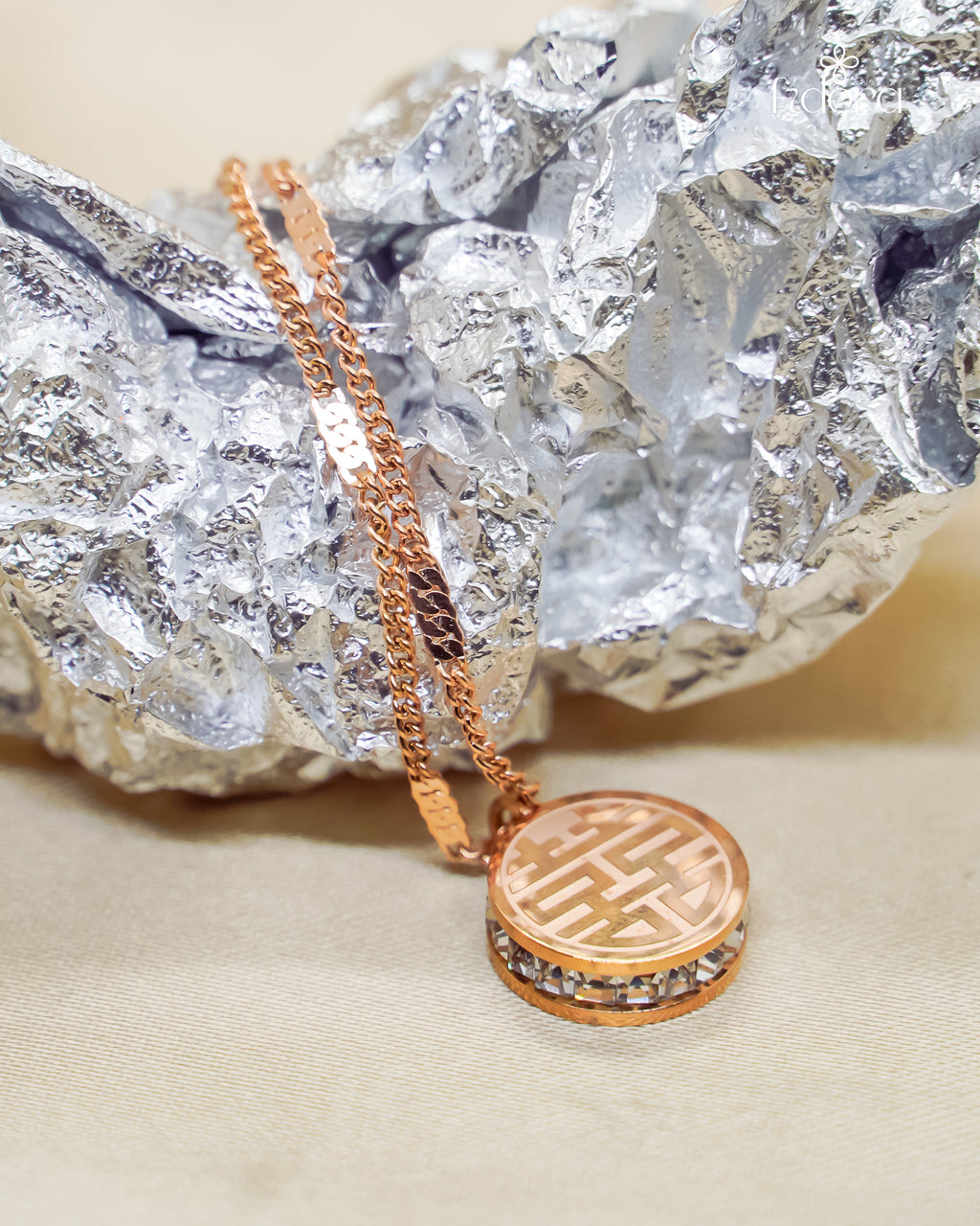 Rose Fold latest design pendant daily wear chain to shop online from House of Fidora. 